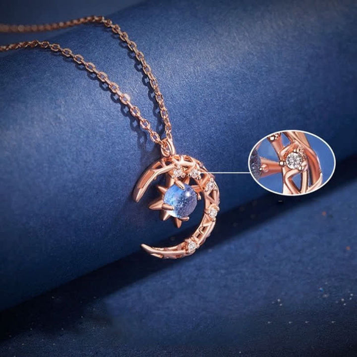 Collier délicat en pierre de lune céleste Olivenorma