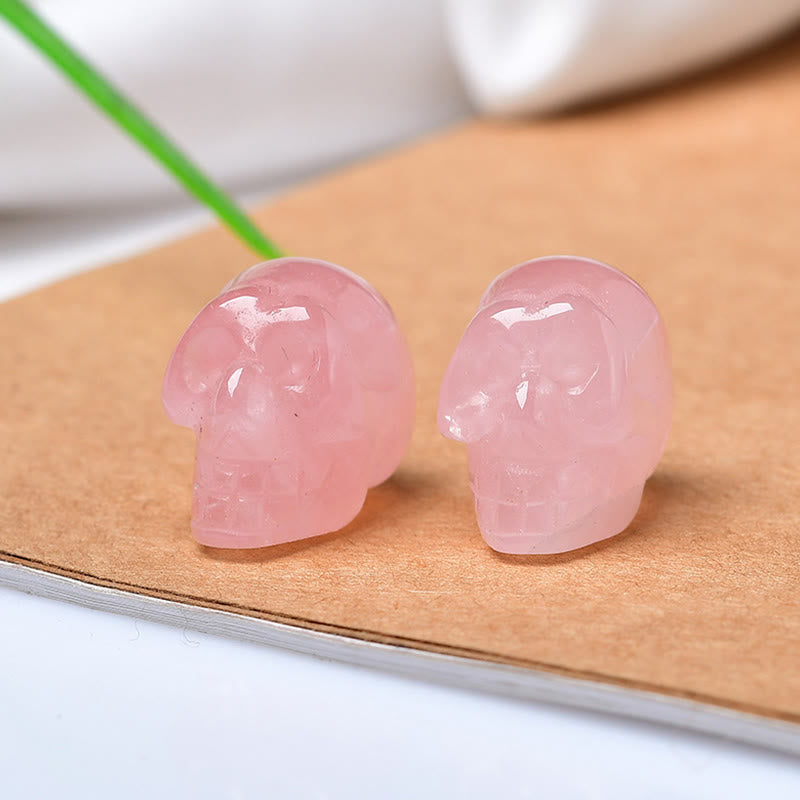 Décoration d'Halloween en pierre précieuse en forme de mini crâne en cristal Olivenorma