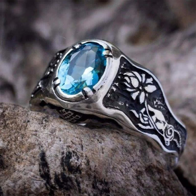 Olivenorma Buddhi Mudra - Bague topaze bleue suisse