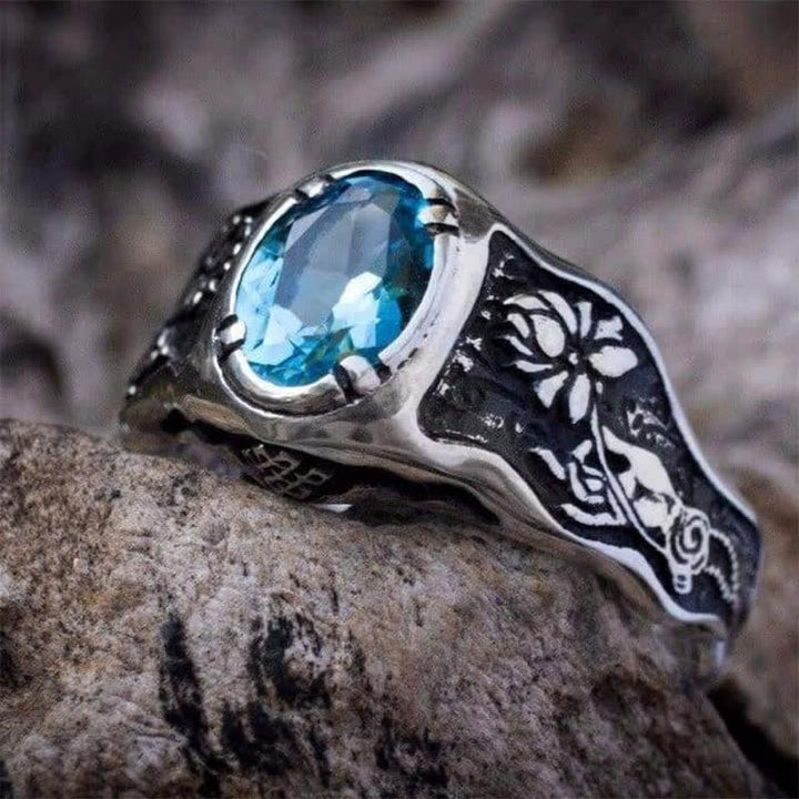 Olivenorma Buddhi Mudra - Bague topaze bleue suisse