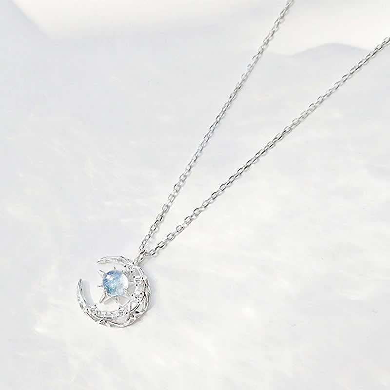 Collier délicat en pierre de lune céleste Olivenorma