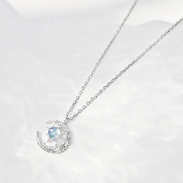 Collier délicat en pierre de lune céleste Olivenorma