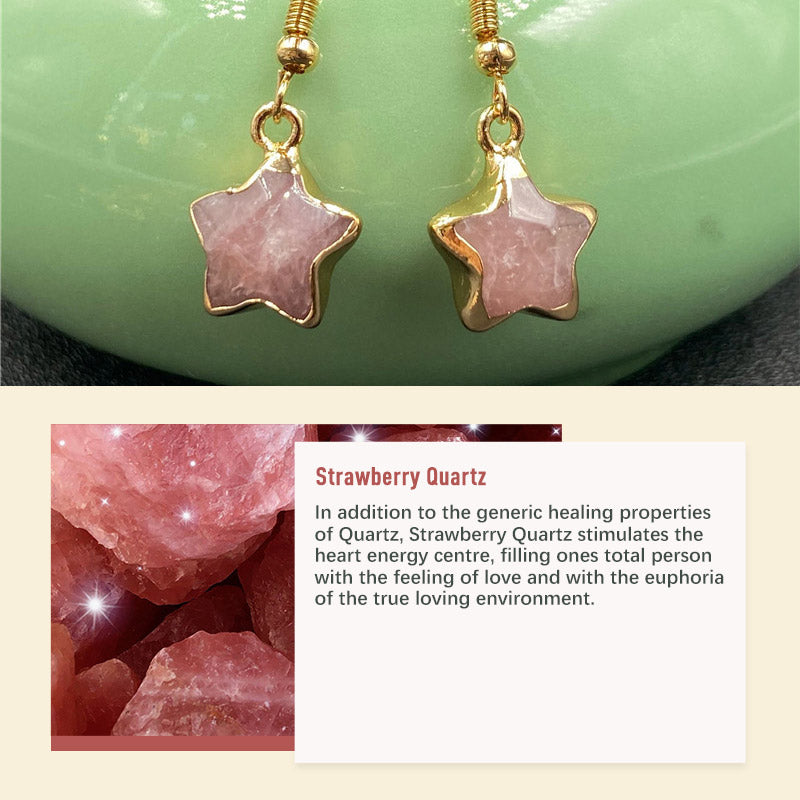 Boucles d'oreilles en pierre de cristal naturel