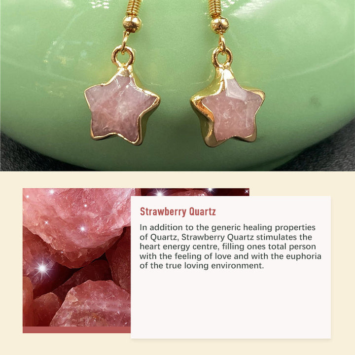 Boucles d'oreilles en pierre de cristal naturel
