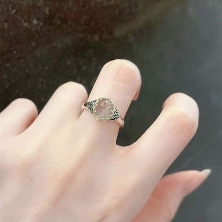 Bague en argent sterling 925 avec labradorite naturelle Olivenorma