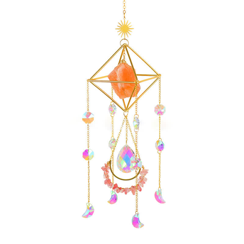 Ornement en pierre précieuse attrape-soleil en cristal Rainbow Maker Olivenorma
