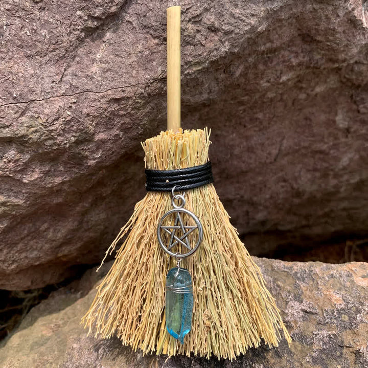 Mini balai magique Olivenorma en forme d'étoile et de lune en cristal