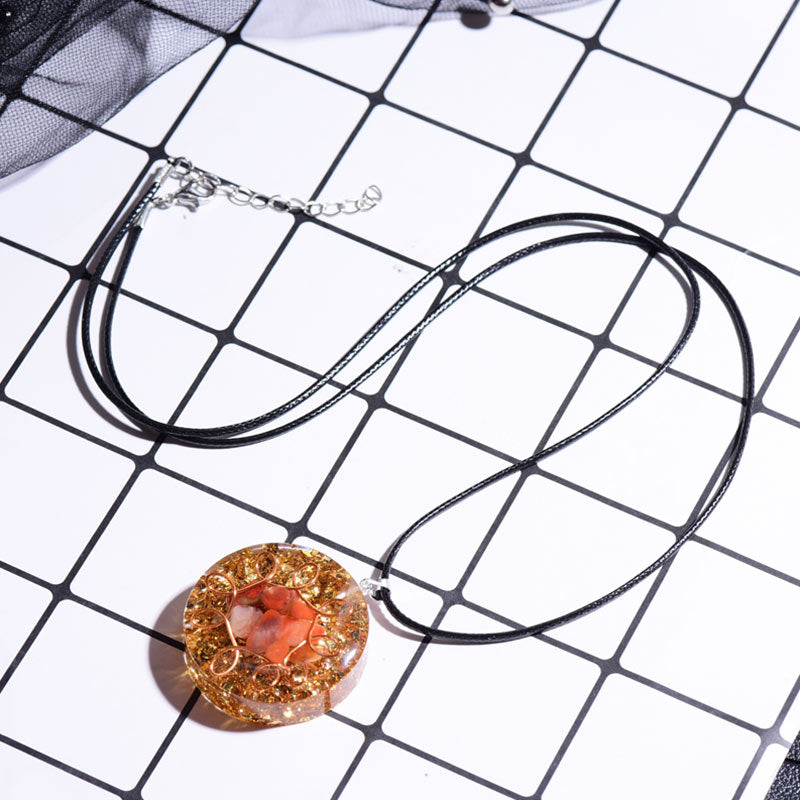 Collier de guérison en agate rouge Olivenorma