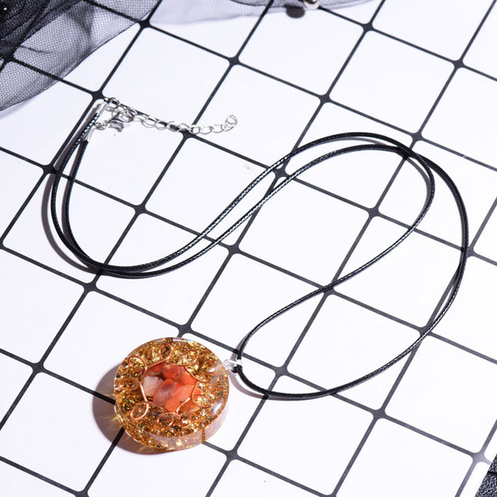 Collier de guérison en agate rouge Olivenorma