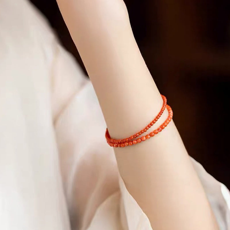 Bracelet énergétique en agate rouge Sunset Speed