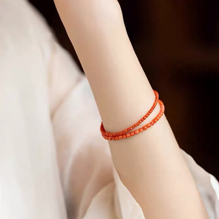 Bracelet énergétique en agate rouge Sunset Speed