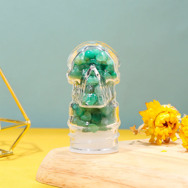 Bouteille d'eau en cristal avec crâne Olivenorma