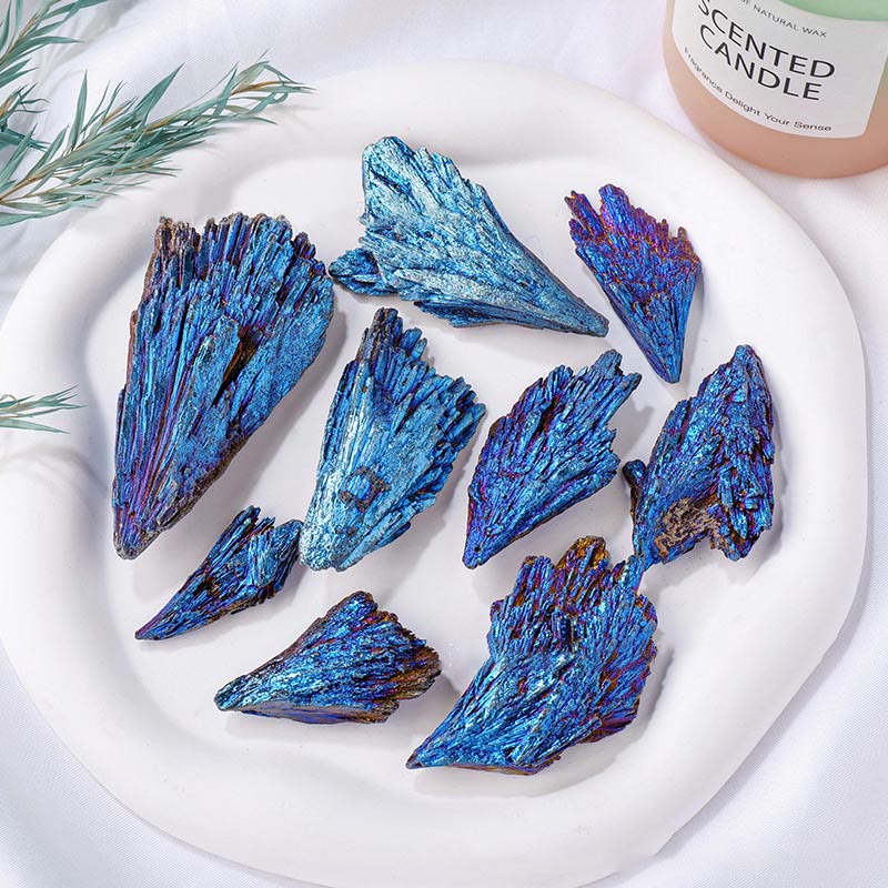 Couleur de placage Olivenorma Tourmaline noire Pierre naturelle bleu paon