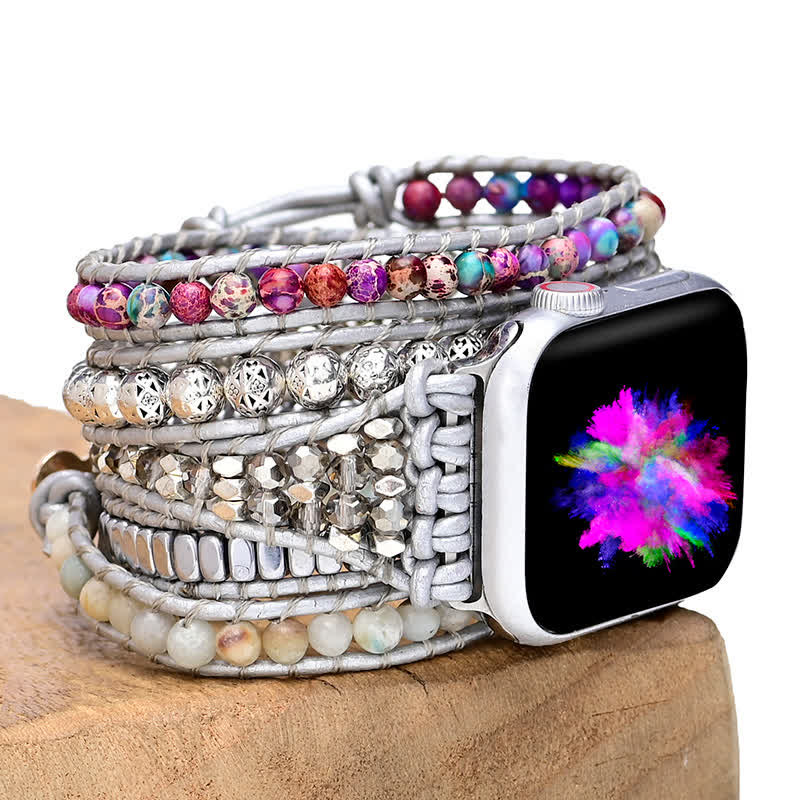 Bracelet enveloppant pour Apple Watch Olivenorma Emperor Stone