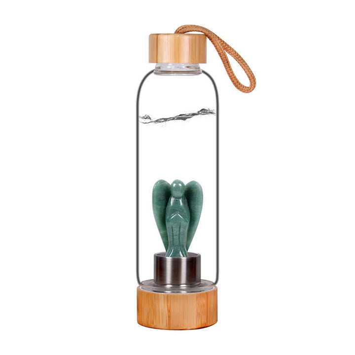 Bouteille d'eau en cristal sculptée en forme d'ange Olivenorma