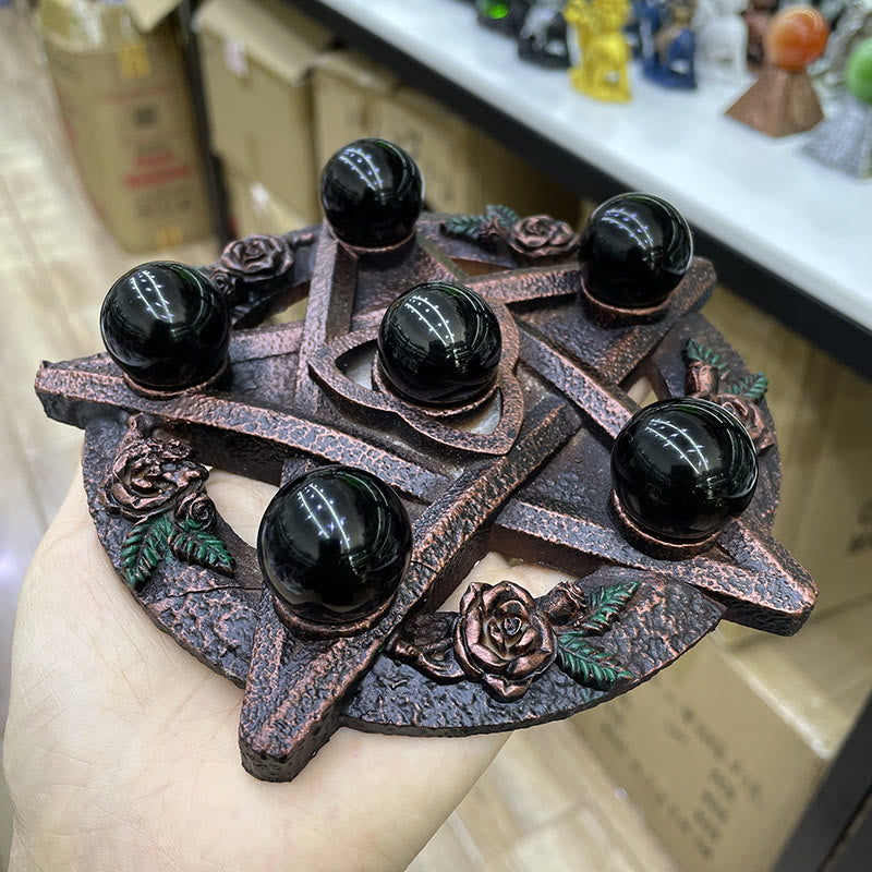 Support de boule de cristal en forme d'étoile à cinq branches Olivenorma