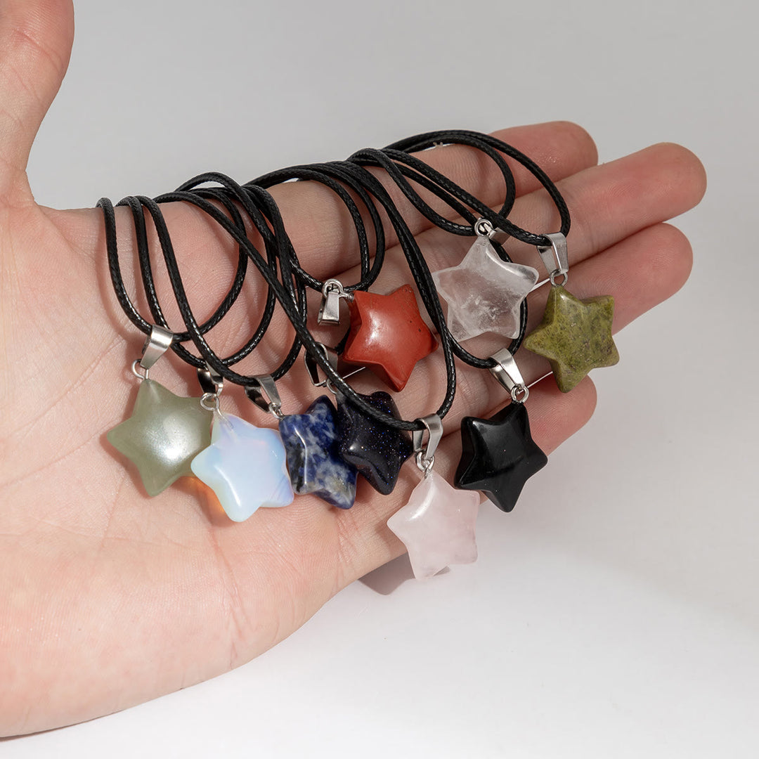 Collier avec pendentif étoile en cristal naturel Olivenorma