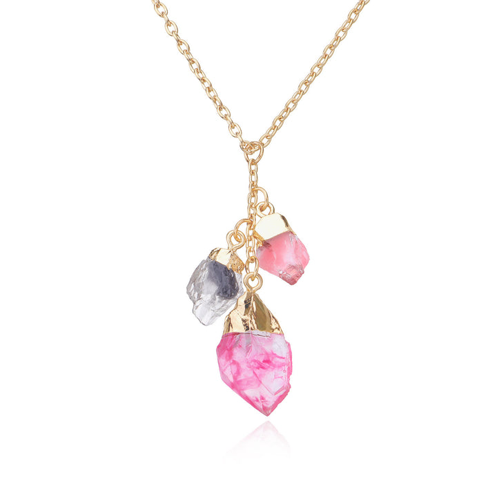 Collier avec pendentif en cristal coloré Olivenorma