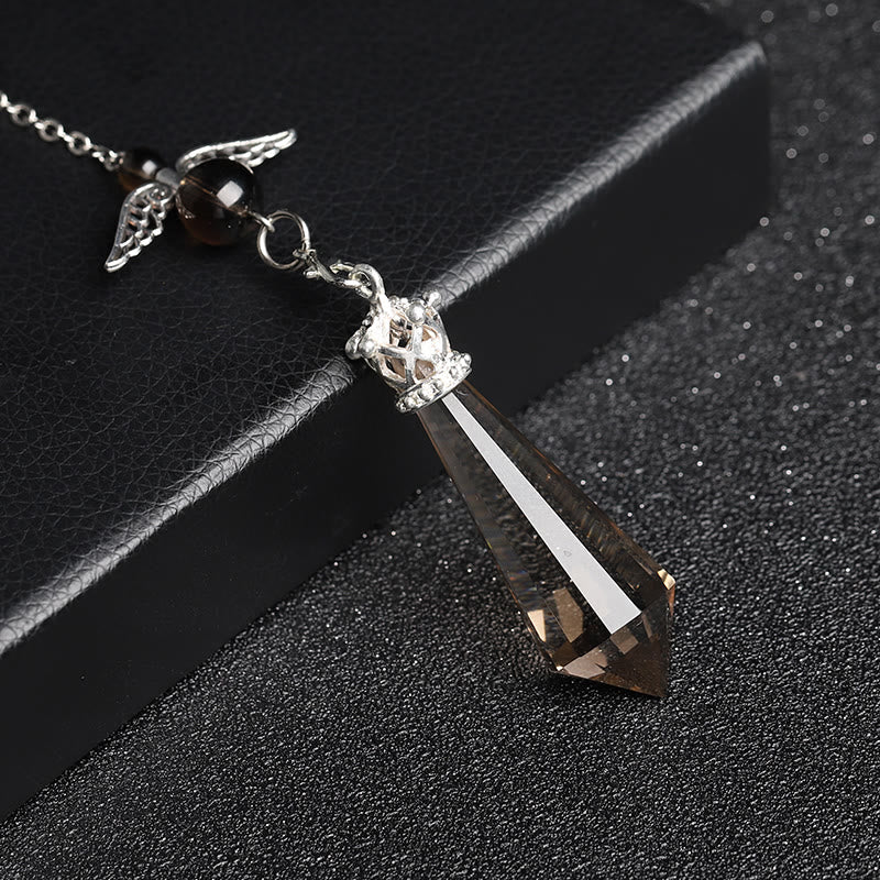 Pendule Ailes d'ange en cristal de labradorite Olivenorma