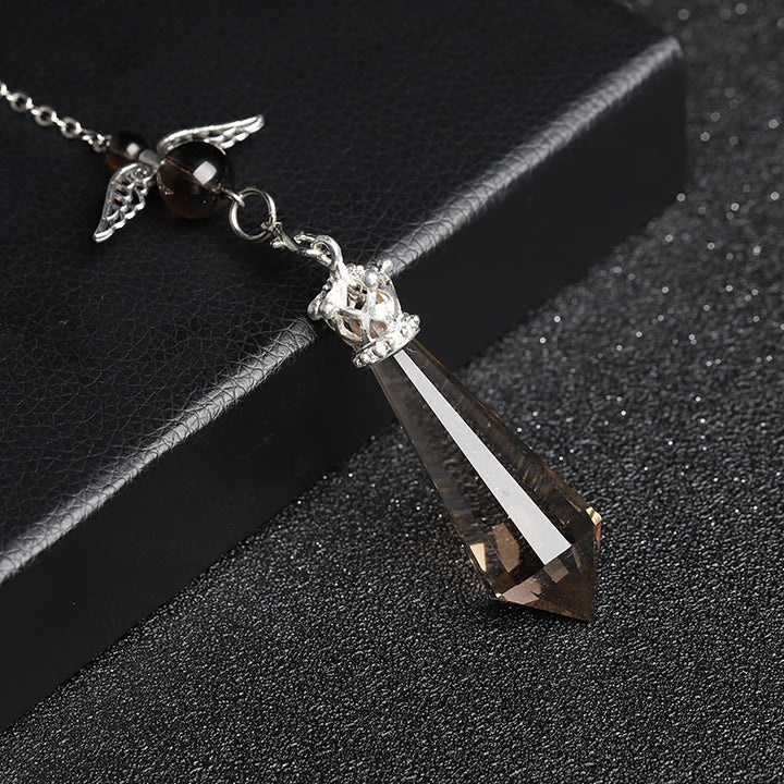 Pendule Ailes d'ange en cristal de labradorite Olivenorma