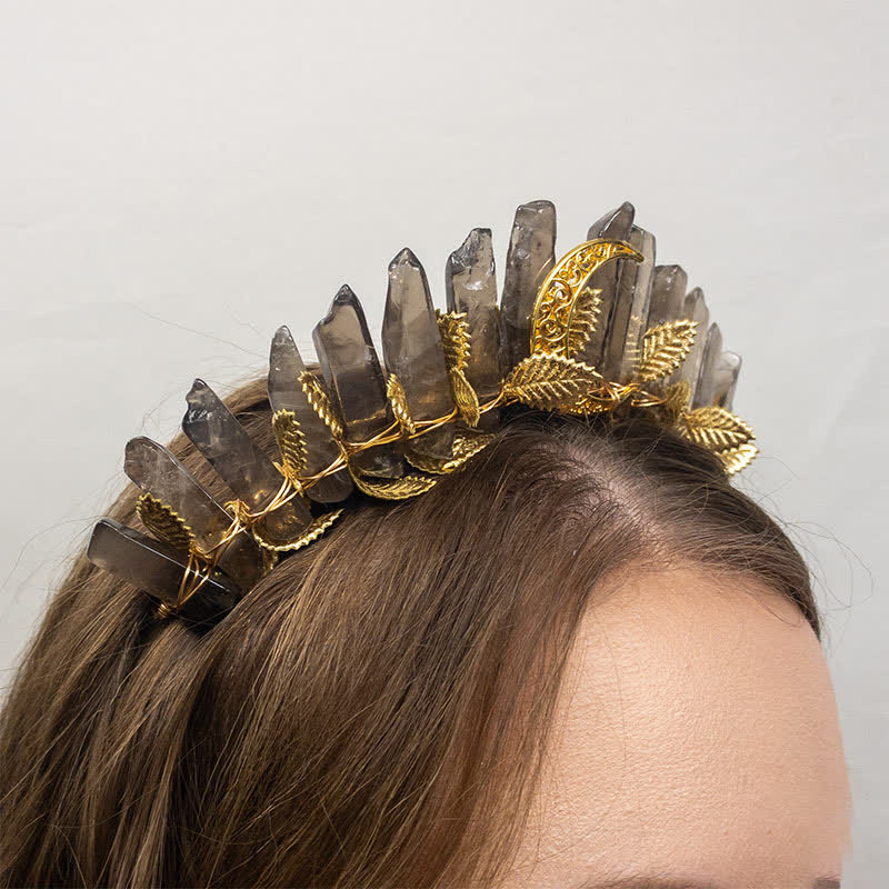 Couronne de cristal de sorcière en quartz fumé Olivenorma