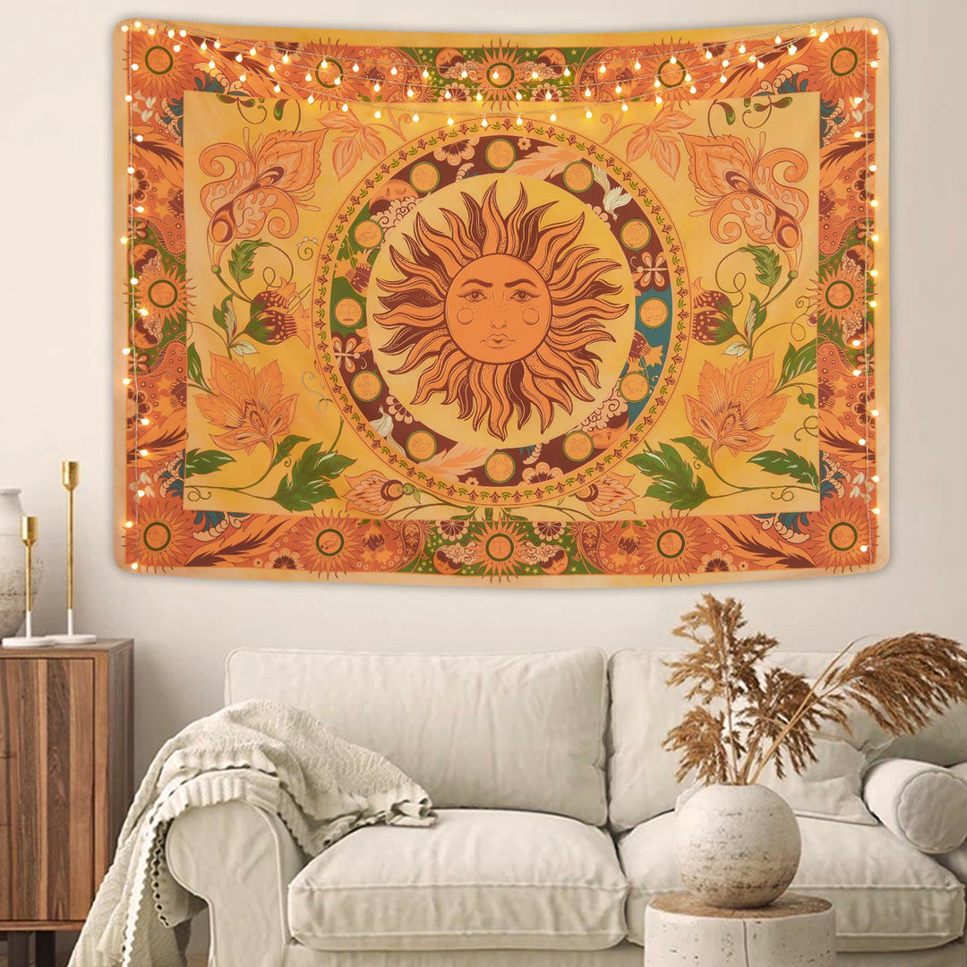 Tapisserie florale Olivenorma Burning Sun Flower Vines