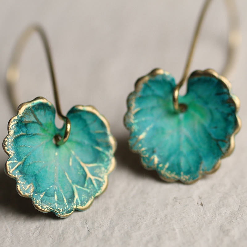 Boucles d'oreilles en feuille de turquoise Olivenorma