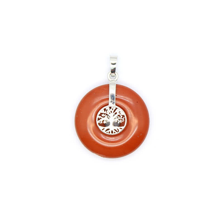 Collier Arbre de vie avec boucle de paix en cristal naturel Olivenorma