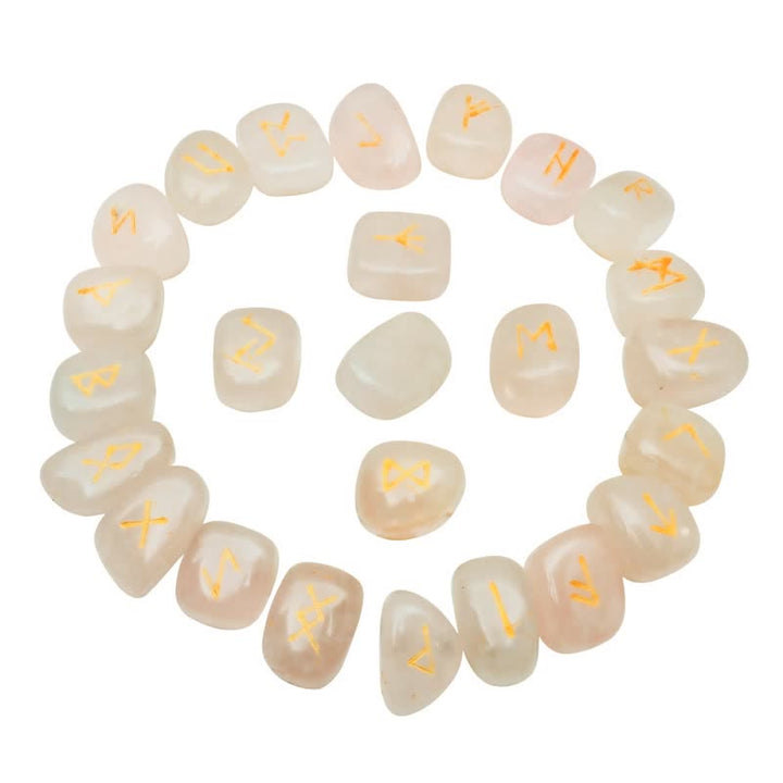 Alphabet runique Olivenorma Pierre graphique sculptée Équilibre Décoration de pierres précieuses