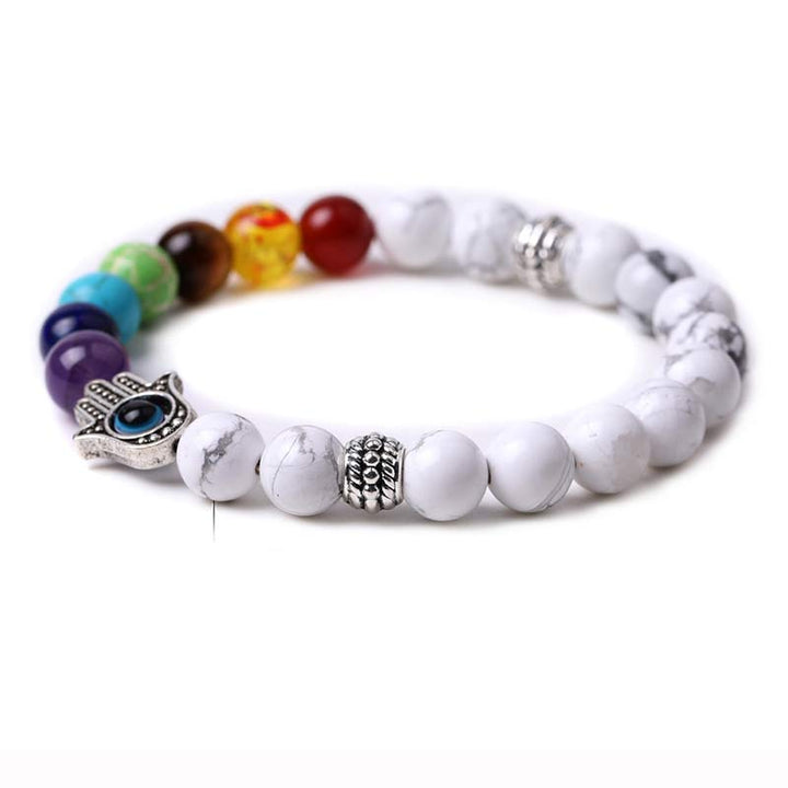 Bracelet Olivenorma Chakra Naturel Hamsa & Evil Eye Reki