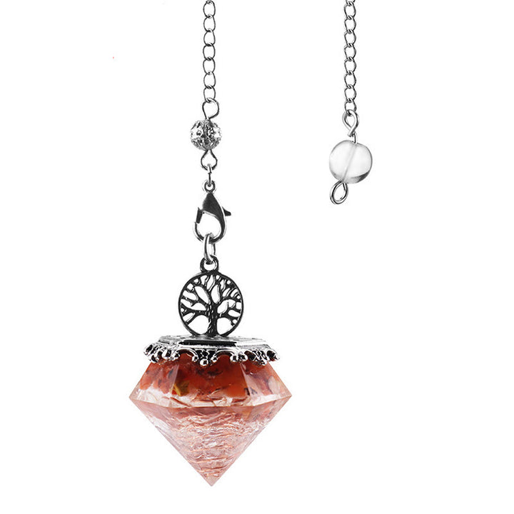Pendule géométrique en cristal naturel Arbre de vie Olivenorma