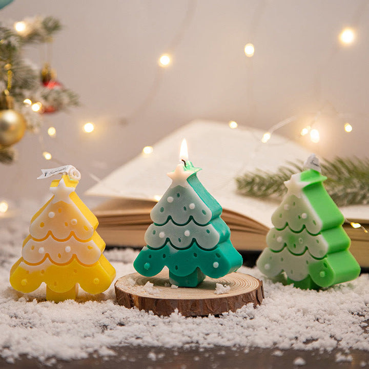 Bougie parfumée Olivenorma Ambiance de Noël Flocon de Neige Bonhomme en Pain d'Épices