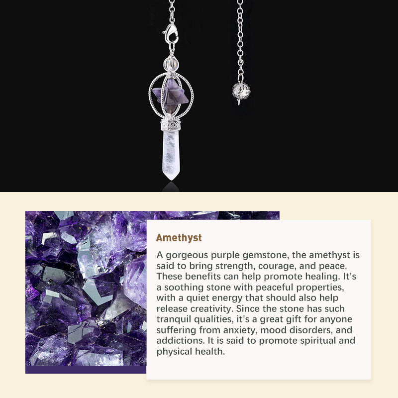 Pendule en pierre de cristal naturel