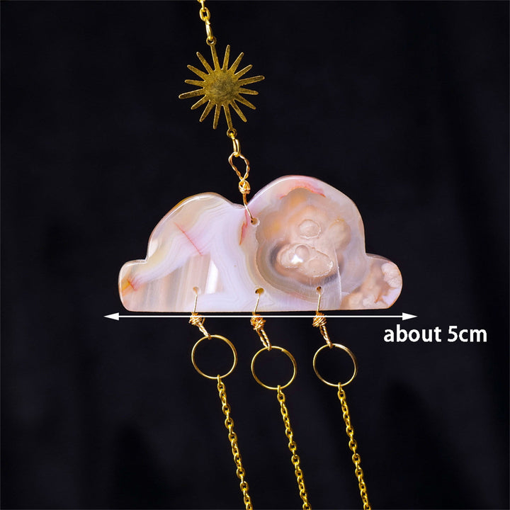 Carillon éolien attrape-soleil en cristal naturel Olivenorma