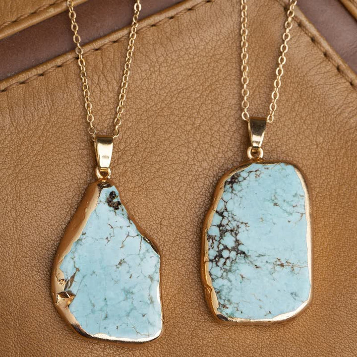 Collier délicat en turquoise irrégulière Olivenorma