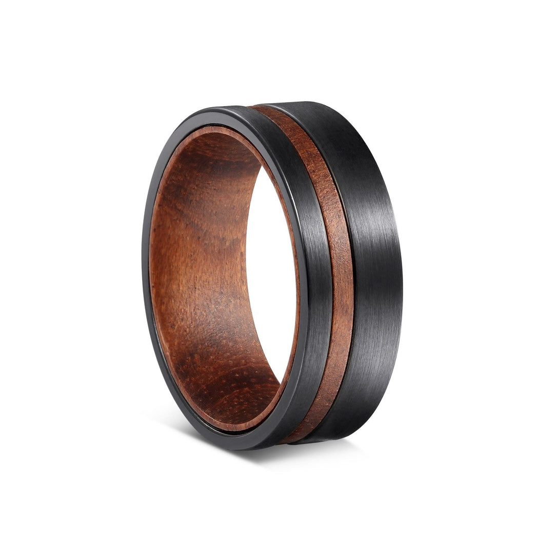 Bague en carburateur de tungstène en bois de tonneau de whisky Olivenorma 8 mm
