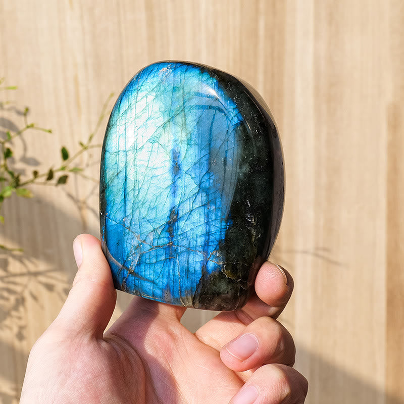 Pierre précieuse de décoration en pierre brute de labradorite naturelle Olivenorma