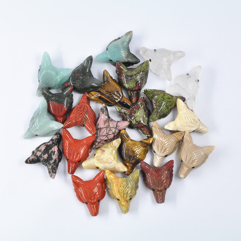 Tête de loup sculptée en cristal naturel Olivenorma, accessoire de décoration en pierres précieuses - image 41