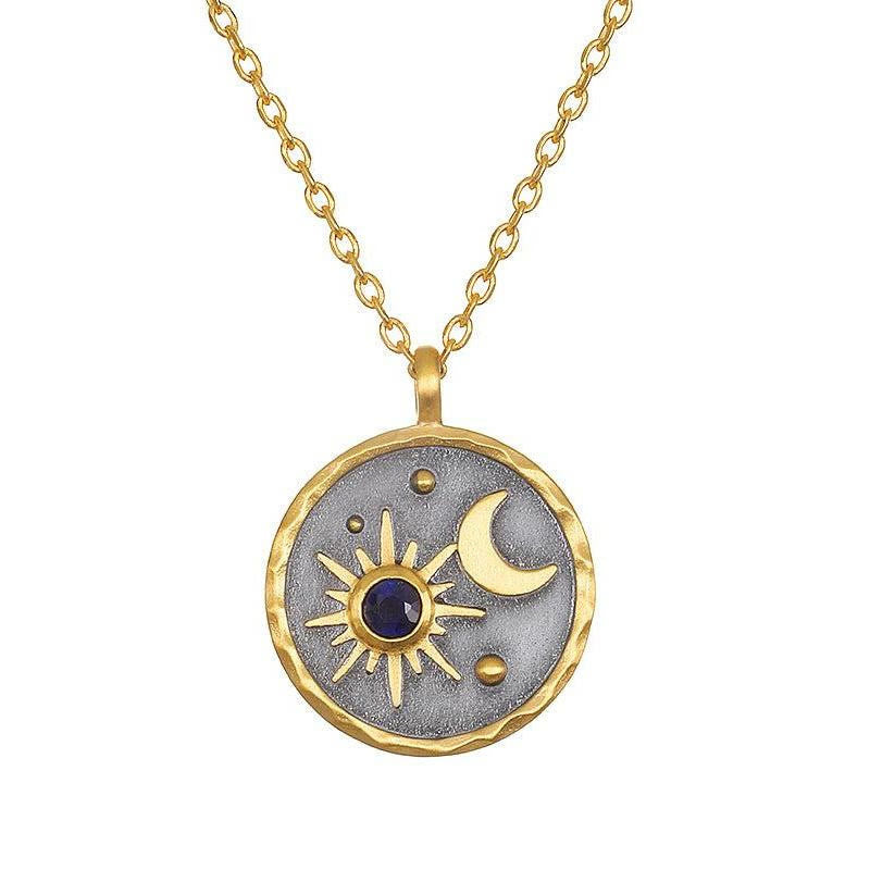 Collier Olivenorma « Jour et Nuit » - Pierre de Naissance Soleil et Lune