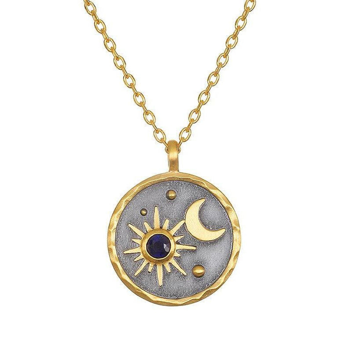 Collier Olivenorma « Jour et Nuit » - Pierre de Naissance Soleil et Lune