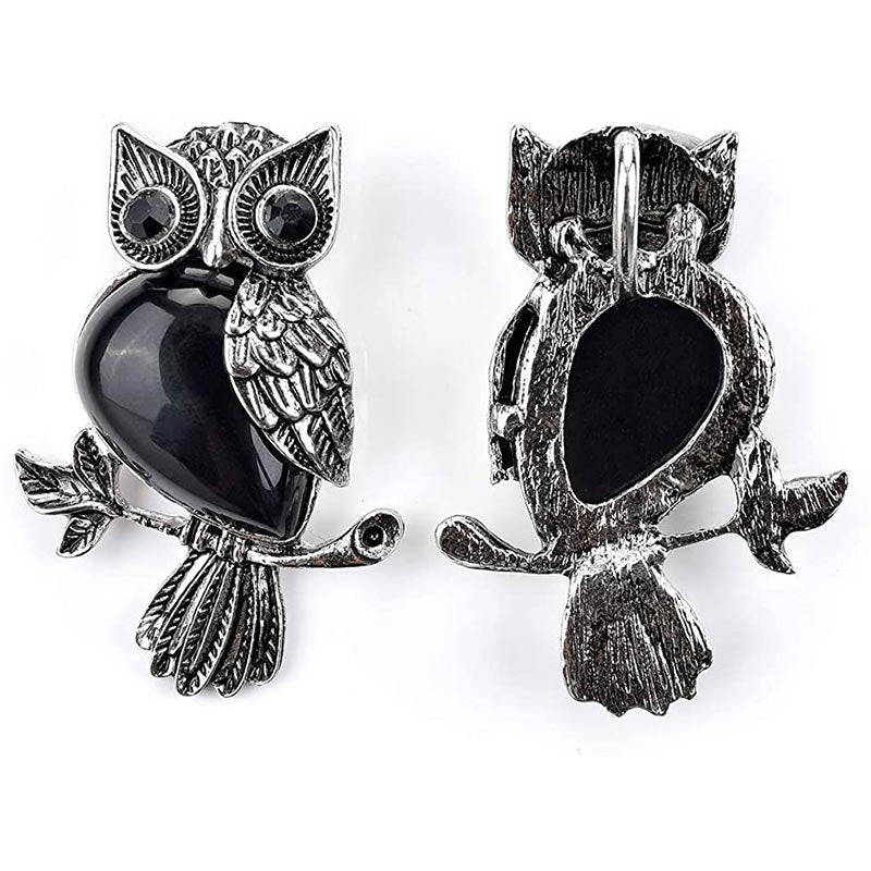 Collier hibou en pierre naturelle Olivenorma