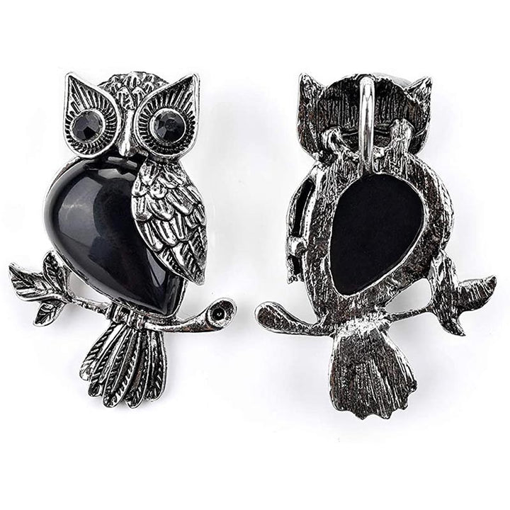 Collier hibou en pierre naturelle Olivenorma