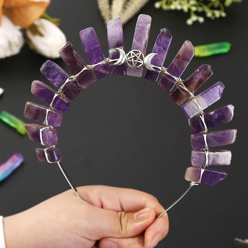 Couronne de cristal à tube plat en forme d'étoile de lune tridimensionnelle Olivenorma