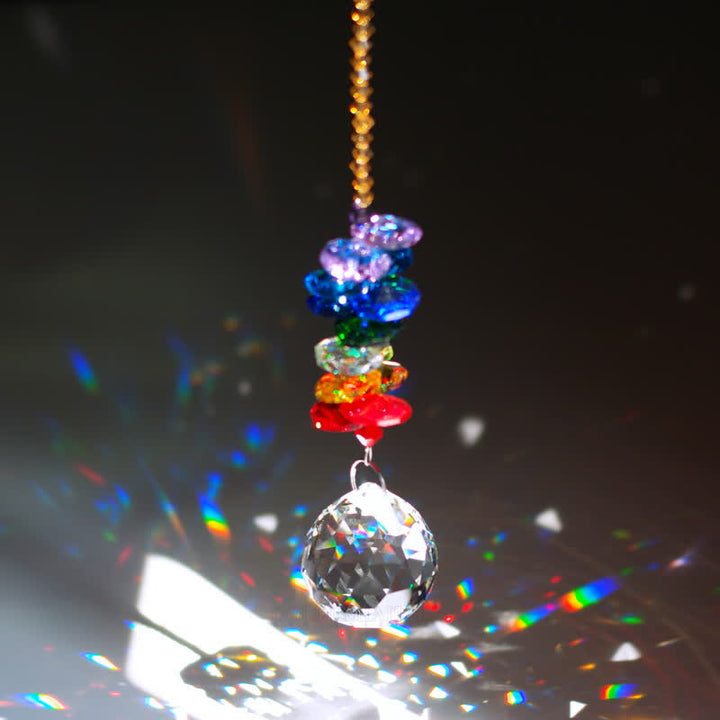 Attrape-soleil en cristal, ornement en pierre précieuse de planète météore