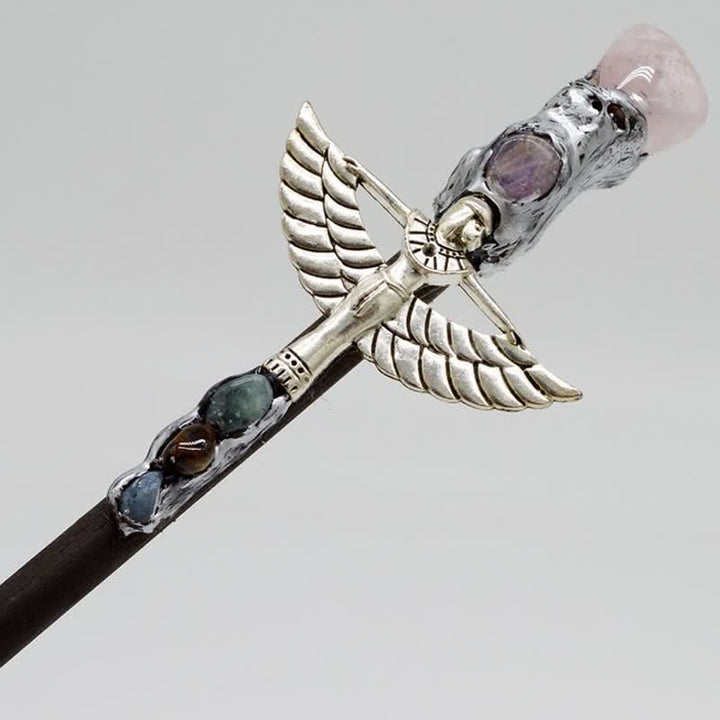 Baguettes en cristal naturel d'ange sorcière Olivenorma