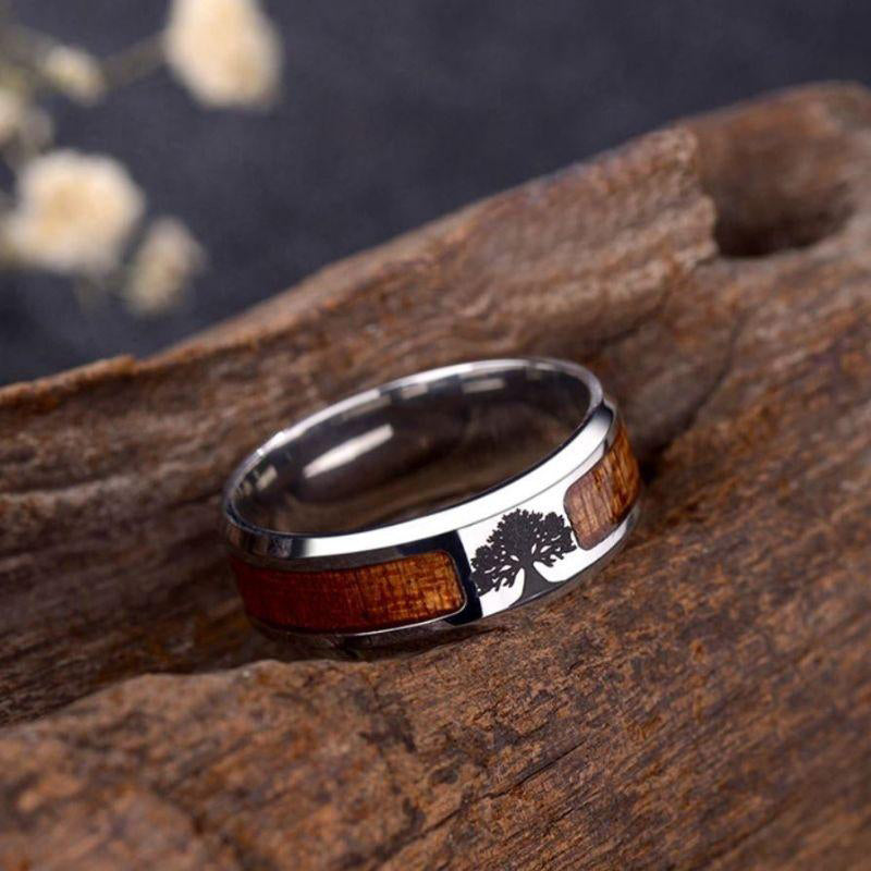 Bague Yggdrasil - acier inoxydable