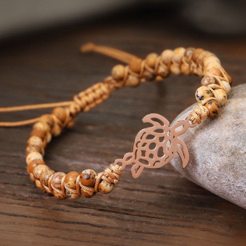 Bracelet Tortue en Pierre Naturelle