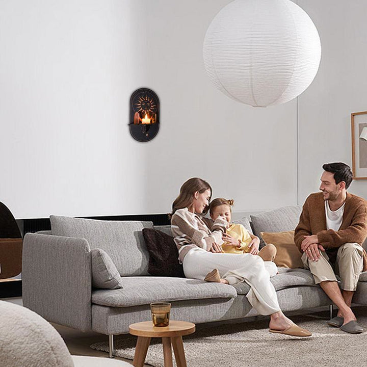 Bougeoir mural en cristal avec support pour bougies Olivenorma Moon And Stars