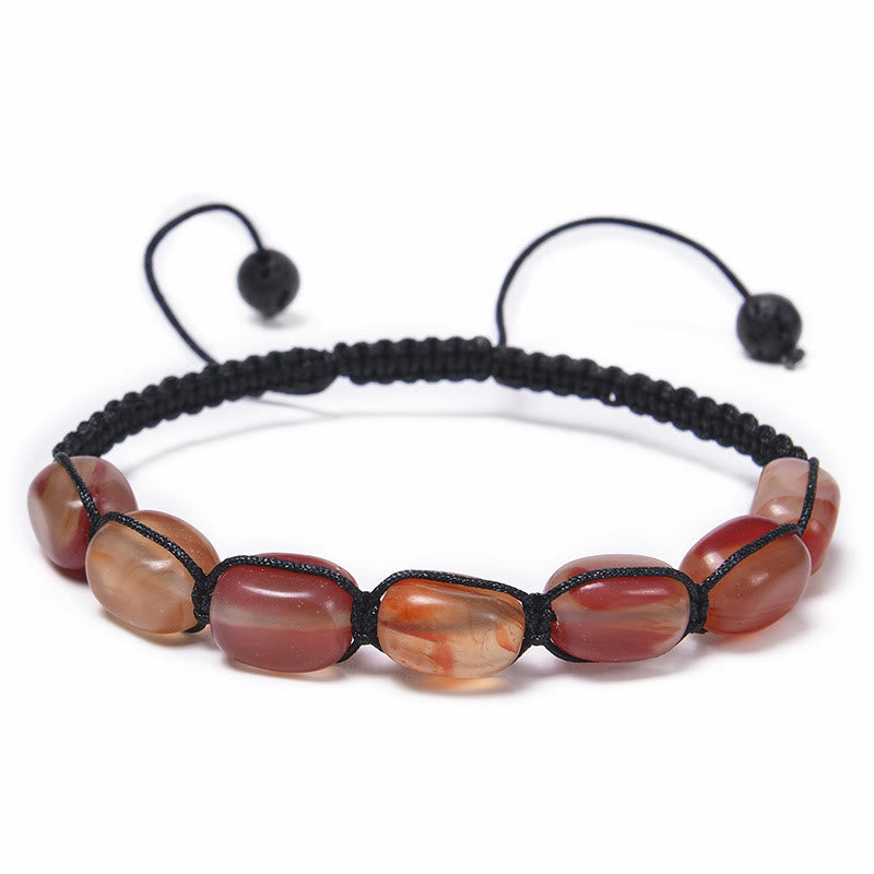 Bracelet tressé pour homme avec perles en cristal et pierres précieuses des 7 chakras Olivenorma