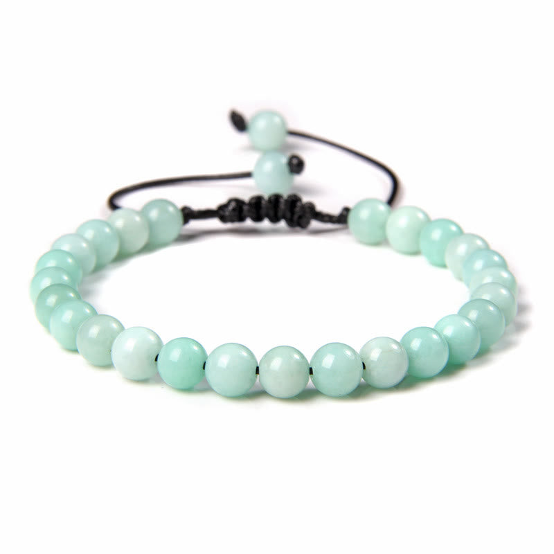 Bracelet tressé en perles de pierre naturelle de 6 mm Olivenorma